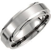 Titanium Ridged Wedding Band